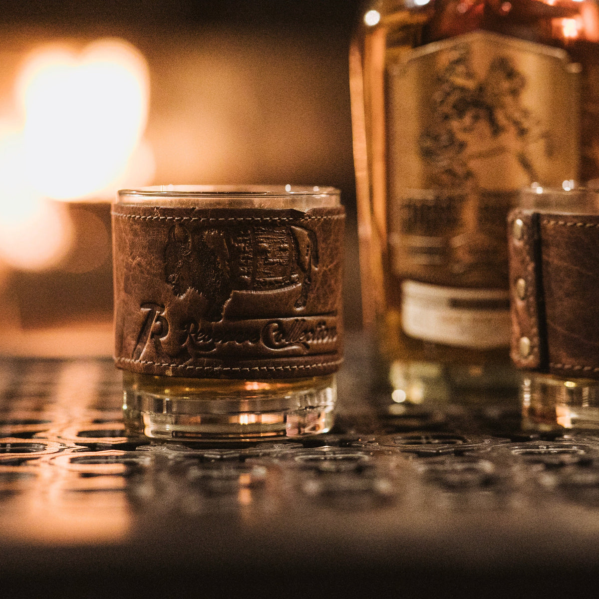 Bison Wrapped Bourbon Glass