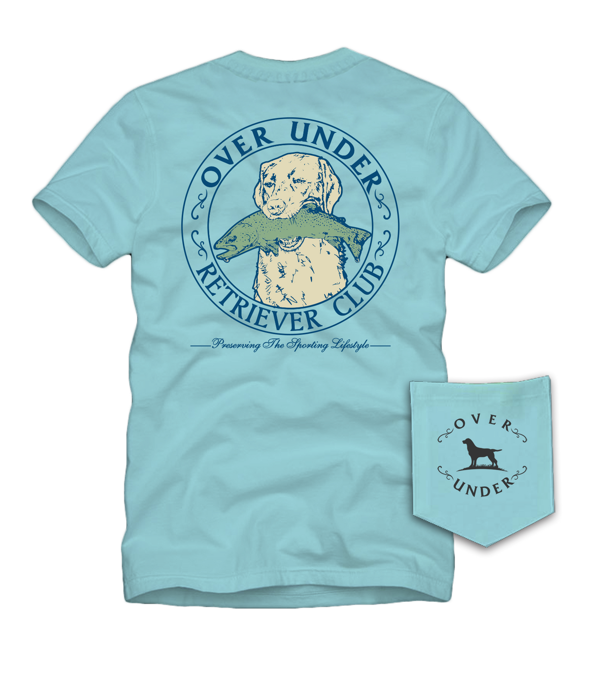 S/S Trout Dog T-Shirt Aqua